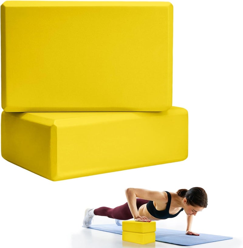Septo 2 Pcs Yoga Blocks, 9"x6"x3" Foam Blocks Yoga Props for Pilates Stretching and Meditation Exercise Blocks Lightweight Yoga Essentials - Image 1